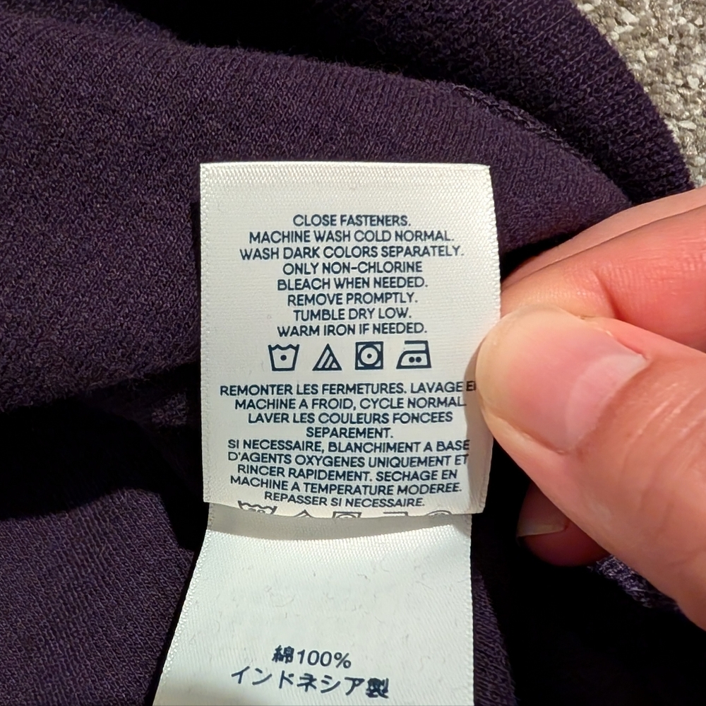 Land's End Men's Deep Plum Quarter-Zip Sweater - XL - Picture 8 of 10